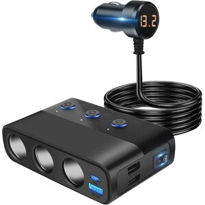 Sodial 2x(7 In 1 Car Adapter Splitter, 3 Socket 12v/24v, Type-C And 2 Usb9426 Sodial 2x(7 In 1 Car Adapter Splitter, 3 Socket 12v/24v, Type-C And 2 Usb9426