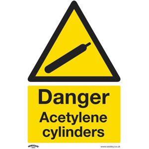 Sealey Safety Sign - Danger Acetylene Cylinders - Rigid Plastic - Pack Of 10 Sealey Safety Sign - Danger Acetylene Cylinders - Rigid Plastic - Pack Of 10