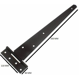 Onestopdiy Gate Shed Door Tee T Hinge 14 Inch 350mm Black + Screws Qty. 20 Pairs Onestopdiy Gate Shed Door Tee T Hinge 14 Inch 350mm Black + Screws Qty. 20 Pairs