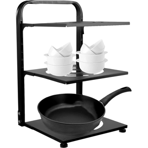 Does Not Apply Pots And Pans Organizer For Cabinet 3-Tiers Pot And Pan Rack Height Adjustable A Does Not Apply Pots And Pans Organizer For Cabinet 3-Tiers Pot And Pan Rack Height Adjustable A