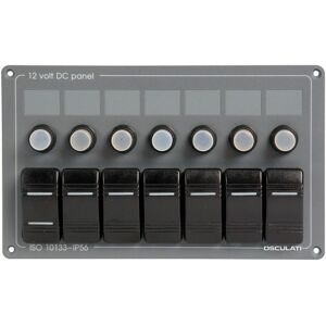Osculati Aluminum Electrical Panel - 7 Switches Osculati Aluminum Electrical Panel - 7 Switches