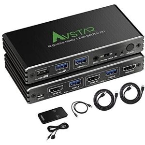 Avfabul 8k Hdmi 2.1 Kvm Switch Usb 3.0 2 Ports Hotkey 8k@60hz 4k@120hz 48gbps Avfabul 8k Hdmi 2.1 Kvm Switch Usb 3.0 2 Ports Hotkey 8k@60hz 4k@120hz 48gbps