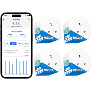 Smart Plug With Energy Monitor Wi-Fi Outlet Work With Alexa Echo, Google Home, S Smart Plug With Energy Monitor Wi-Fi Outlet Work With Alexa Echo, Google Home, S