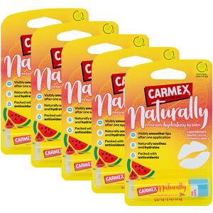 5x Carmex Naturally Watermelon Lip Balm Natural Hydrating Moisturize Stick 4.25g 5x Carmex Naturally Watermelon Lip Balm Natural Hydrating Moisturize Stick 4.25g