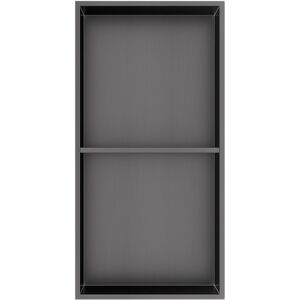 Enki Recess Shower Niche Double Shelf Storage Bathroom Alcove Gunmetal Grey 600x300 Enki Recess Shower Niche Double Shelf Storage Bathroom Alcove Gunmetal Grey 600x300
