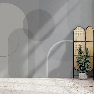 Art For The Home Arched Geo Muted Blue Print To Order Fixed Size Mural - Mural Art For The Home Arched Geo Muted Blue Print To Order Fixed Size Mural - Mural