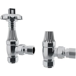 Uk Radiators Thermostatic Trv Valves 10mm Angled Chrome Polished *trvpack* Uk Radiators Thermostatic Trv Valves 10mm Angled Chrome Polished *trvpack*