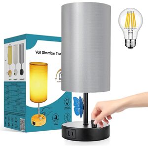Wondlumi Table Lamp, Stepless Dimmable Bedside Lamp With Usb A+c Charging Ports Wondlumi Table Lamp, Stepless Dimmable Bedside Lamp With Usb A+c Charging Ports