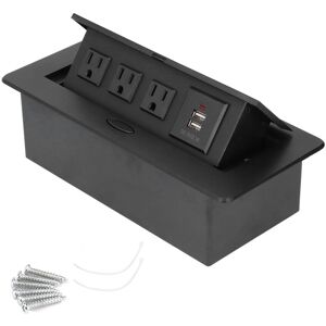 Desktop Socket Embedded Power Outlet With Dual Usb Port For Charging 10a ~ Desktop Socket Embedded Power Outlet With Dual Usb Port For Charging 10a ~