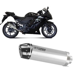Storm By Mivv Exhaust Muffler Storm Gp St.Steel Carbon Cap For Kawasaki Ninja 250r 2008 > 2013 Storm By Mivv Exhaust Muffler Storm Gp St.Steel Carbon Cap For Kawasaki Ninja 250r 2008 > 2013