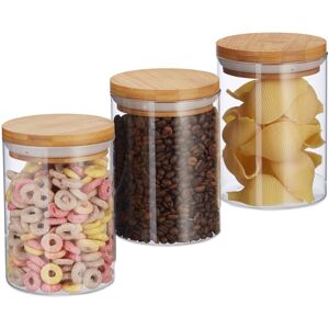 Relaxdays Glass Storage Jars 600 Ml Glass Canisters Airtight Jars Bamboo Lid Jars Natural Relaxdays Glass Storage Jars 600 Ml Glass Canisters Airtight Jars Bamboo Lid Jars Natural