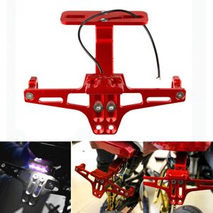 Universal Motorcycle License Number Plate Holder Tail Tidy Bracket Red Universal Motorcycle License Number Plate Holder Tail Tidy Bracket Red