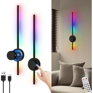 Pack Of 2 Battery Wall Lights With Remote Control Led Dimmable Wireless Touch Wa Pack Of 2 Battery Wall Lights With Remote Control Led Dimmable Wireless Touch Wa