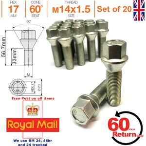 M14 X 1.5 Car Wheel Bolts 33mm Thread Car Alloy Wheel Bolts M14x1.5 33mm Extended Thread Taper For Citroen Set Of 20 M14 X 1.5 Car Wheel Bolts 33mm Thread Car Alloy Wheel Bolts M14x1.5 33mm Extended Thread Taper For Citroen Set Of 20