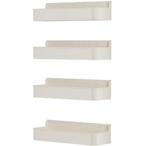 Sodial 3x(Magnetic Kitchen Shelves For Refrigerator Side - White Plastic Spice2580 Sodial 3x(Magnetic Kitchen Shelves For Refrigerator Side - White Plastic Spice2580