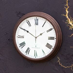 Primrose Outdoor Garden Wall Clock Perfect Time Radio Controlled Brown 38cm Primrose Outdoor Garden Wall Clock Perfect Time Radio Controlled Brown 38cm