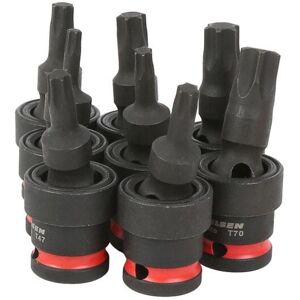 Neilsen 8pcs 1/2" Dr Universal Hex Torx Star Bit Driver Impact Socket Set T30-T70 Neilsen 8pcs 1/2" Dr Universal Hex Torx Star Bit Driver Impact Socket Set T30-T70