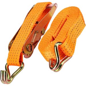 Car 6mx50mm Orange Tie Down Straps 11023lb Load Bearing Heavy Duty Ratchet Car 6mx50mm Orange Tie Down Straps 11023lb Load Bearing Heavy Duty Ratchet