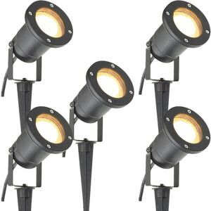 Long Life Lamp Company 5 X Black Garden Spike Or Wall Light Gu10 Ip65 Spike Light Long Life Lamp Company 5 X Black Garden Spike Or Wall Light Gu10 Ip65 Spike Light