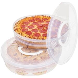 Sodial 12-Inch Pie Carrier With Lid And Divider, 2-Pack Reusable Pizza Storage5270 Sodial 12-Inch Pie Carrier With Lid And Divider, 2-Pack Reusable Pizza Storage5270