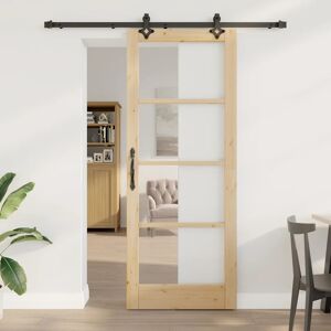 Sliding Door Manual Orkdal Brown 83 X 211 Cm Wood And Metal Vidaxl Sliding Door Manual Orkdal Brown 83 X 211 Cm Wood And Metal Vidaxl
