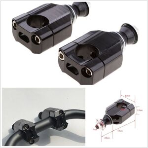 2 X Black Cnc Aluminium 1 1/8" 28mm Motorcycle Bike Handlebar Mount Riser Clamp 2 X Black Cnc Aluminium 1 1/8" 28mm Motorcycle Bike Handlebar Mount Riser Clamp