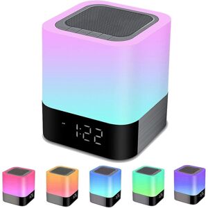 Biseoamz Bedside Lamp With Alarm Clock Bluetooth Speaker, Night Light Bedroom Decor Rgb Biseoamz Bedside Lamp With Alarm Clock Bluetooth Speaker, Night Light Bedroom Decor Rgb