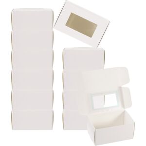Uxcell 4\"X2.5\"X2\" Paper Soap Box With Window, 30 Pack Soap Boxes Rectangle, White Uxcell 4\"X2.5\"X2\" Paper Soap Box With Window, 30 Pack Soap Boxes Rectangle, White