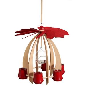 Erzgebirgische Volkskunst Drechslerei Schalling Maple Hanging Pyramid Ruby Red Nova 33x36x33cm New Floating Hanging Pyramid Erzgebirgische Volkskunst Drechslerei Schalling Maple Hanging Pyramid Ruby Red Nova 33x36x33cm New Floating Hanging Pyramid