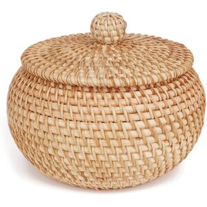 Sodial 4x(Rattan Round Basket With Lid, Rattan Storage Basket With Lid, For Table9023 Sodial 4x(Rattan Round Basket With Lid, Rattan Storage Basket With Lid, For Table9023
