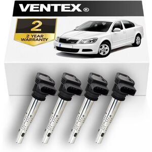 Ventex Ignition Coil Pack X4 For Skoda Octavia Superb 2004-2014 1.8 Tsi 2.0 Tfsi Ventex Ignition Coil Pack X4 For Skoda Octavia Superb 2004-2014 1.8 Tsi 2.0 Tfsi