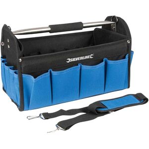 Silverline Tool Bag / 400mm X 200mm X 255mm Black/sky To979 Silverline Tool Bag / 400mm X 200mm X 255mm Black/sky To979