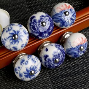 Uxcell 6x Hand Painted Ceramic Door Knobs Cabinet Drawer Wardrobe Cupboard Pull Handles Uxcell 6x Hand Painted Ceramic Door Knobs Cabinet Drawer Wardrobe Cupboard Pull Handles