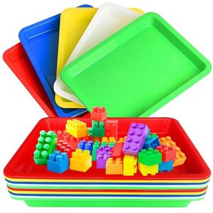 Sodial 3x(10 Pcs Multicolor Plastic Art Trays,Activity Plastic Tray,Serving Tray9359 Sodial 3x(10 Pcs Multicolor Plastic Art Trays,Activity Plastic Tray,Serving Tray9359