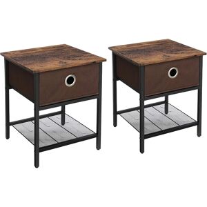 Vasagle End, Set Of 2 Side Tables And Nightstands With Fabric Drawer, Heavy-Dut Vasagle End, Set Of 2 Side Tables And Nightstands With Fabric Drawer, Heavy-Dut