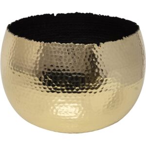 Ivyline Round Hammered Planter Bowl In Gold / Black - Uv Stable & Waterproof Pr Ivyline Round Hammered Planter Bowl In Gold / Black - Uv Stable & Waterproof Pr