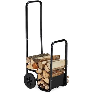 Relaxdays Firewood Holder Cart 2 Wheels Black Firewood Trolley Log Transport Cart Portable Relaxdays Firewood Holder Cart 2 Wheels Black Firewood Trolley Log Transport Cart Portable