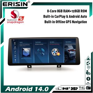 Erisin 12.3\" 8+128gb Android 14 Car Stereo Radio Gps Bmw 1/2 Series F20 F21 F22 F23 Nbt Erisin 12.3\" 8+128gb Android 14 Car Stereo Radio Gps Bmw 1/2 Series F20 F21 F22 F23 Nbt