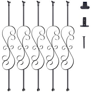 Vevor Staircase Metal Balusters 44'' Steel Deck Spindles W/ Shoes Screw S Shape Vevor Staircase Metal Balusters 44'' Steel Deck Spindles W/ Shoes Screw S Shape