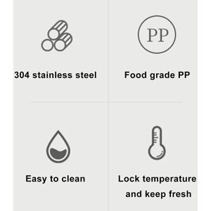 4pcs Insulated Lunch Container 304 Stainless Steel Sealed Portable Round Th Ou 4pcs Insulated Lunch Container 304 Stainless Steel Sealed Portable Round Th Ou