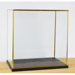 Emh Glass Showcase Box Display Handmade Large And Brass Dome With Black Wooden Base Emh Glass Showcase Box Display Handmade Large And Brass Dome With Black Wooden Base