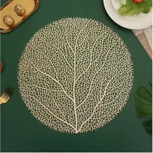 Marco Paul Set Of 8 Gold Placemats Round Leaf Table Mats Heat Resistant Modern K Marco Paul Set Of 8 Gold Placemats Round Leaf Table Mats Heat Resistant Modern K