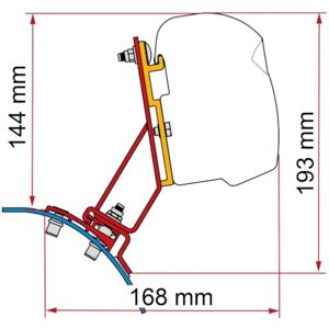 Fiamma Motorhome 270 Psa Fitting Bracket Kit For F43 Awnings - 98655a090 Fiamma Motorhome 270 Psa Fitting Bracket Kit For F43 Awnings - 98655a090
