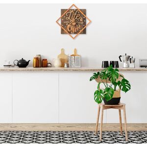 Wallity Elegant Decorative Wooden Wall Accessory, 54 X 54 Cm, Walnut & Copper, 50% Wood Wallity Elegant Decorative Wooden Wall Accessory, 54 X 54 Cm, Walnut & Copper, 50% Wood