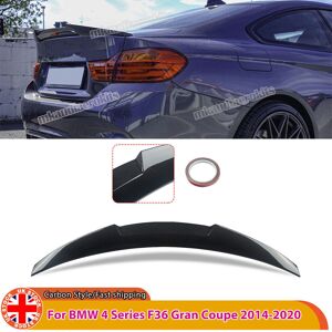 For Bmw 4 Series F36 Gran Coupe Trunk Boot Spoiler M4 Style Carbon Style 14-20 For Bmw 4 Series F36 Gran Coupe Trunk Boot Spoiler M4 Style Carbon Style 14-20