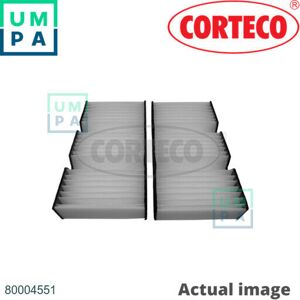 Corteco 80004551 Air Filter - Particulate, 253x133x40 mm, Passenger Corteco 80004551 Air Filter - Particulate, 253x133x40 mm, Passenger