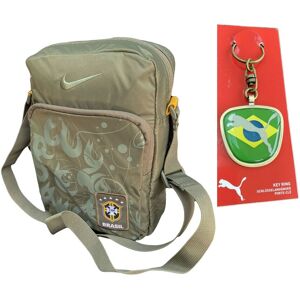 New Nike Brazil Football Cross-Over Shoulder Bag Ba4022 Green + Brasil Key Fob New Nike Brazil Football Cross-Over Shoulder Bag Ba4022 Green + Brasil Key Fob