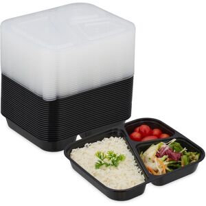 Relaxdays 48 Meal Prep Box Set Reusable Stackable Lunchboxes Leak-Proof Food Containers Relaxdays 48 Meal Prep Box Set Reusable Stackable Lunchboxes Leak-Proof Food Containers