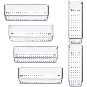Sodial 12pcs Drawer Organizer, Clear Desk Drawer Organizer Trays Storage Tray For1264 Sodial 12pcs Drawer Organizer, Clear Desk Drawer Organizer Trays Storage Tray For1264