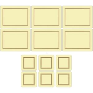 Pimpernel Classic Cream, 6 Placemats + 6 Coasters Pimpernel Classic Cream, 6 Placemats + 6 Coasters
